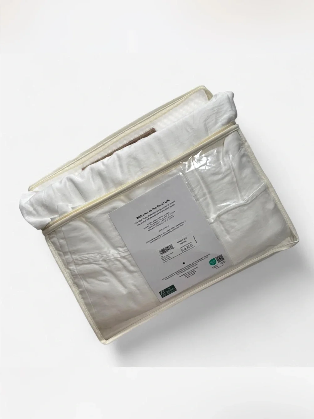 UGG Iona 100% Cotton Sheets White (Queen) New